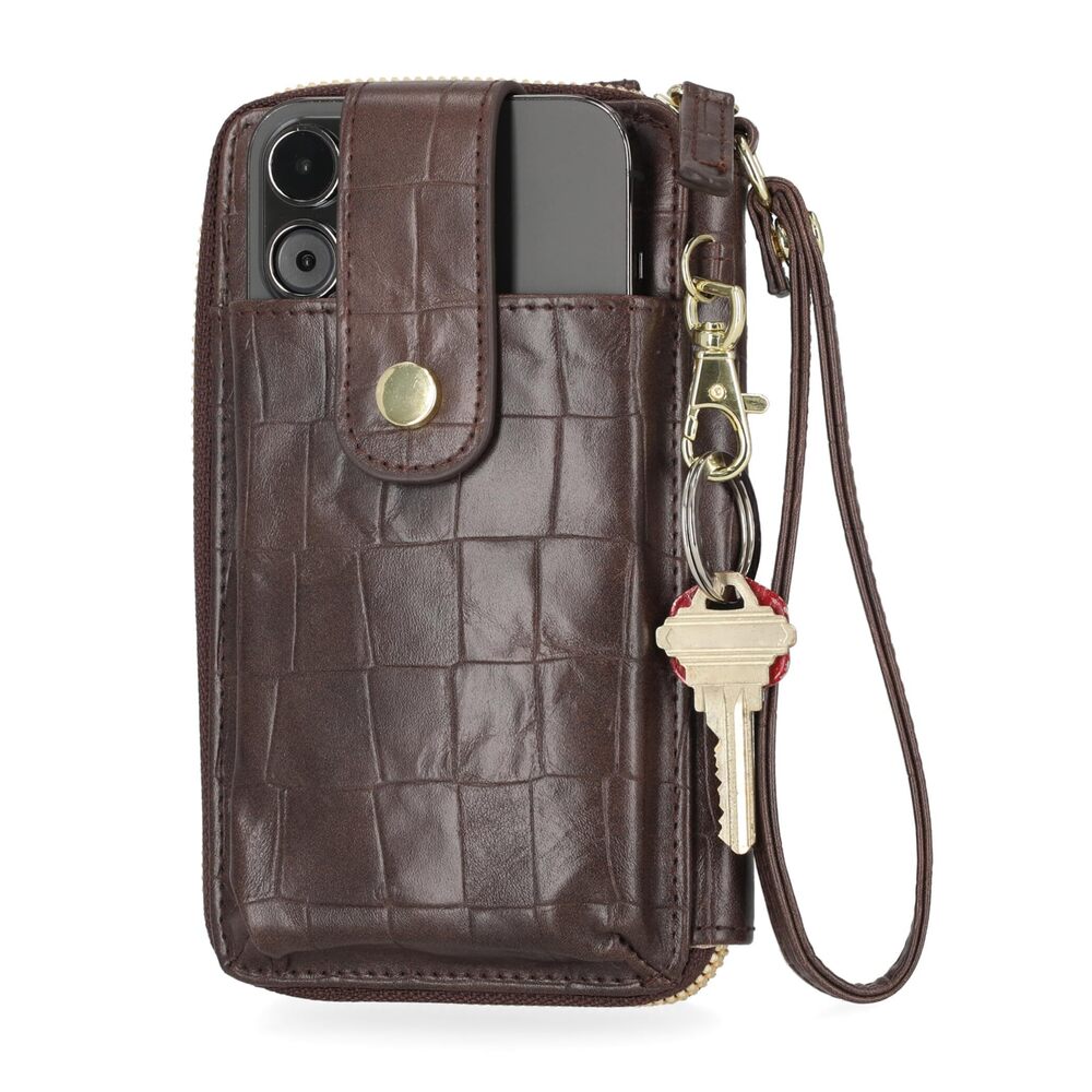7073 Jacqui RFID Crossbody Wallet , Vegan Leather Small Travel Handbag